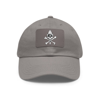 Dad Hat with Leather Patch (Rectangle)